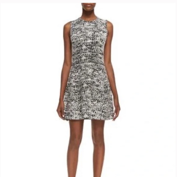 Theory Alancy C Tweedscape Knit Skater Sleeveless Dress - Picture 2 of 12